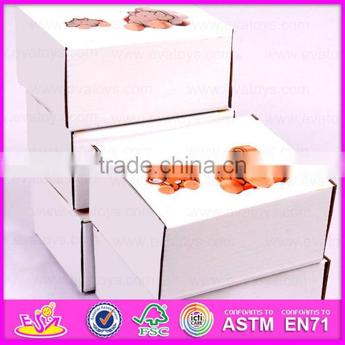 2015 Intelligent toys wooden pull and push toy,New design wooden dragging car toy,Top quality DIY toy wooden moving toy W05B081