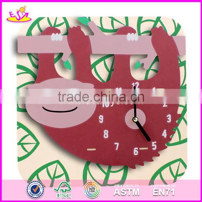 2017 New design toddlers educational toy wooden puzzle clock W14K008