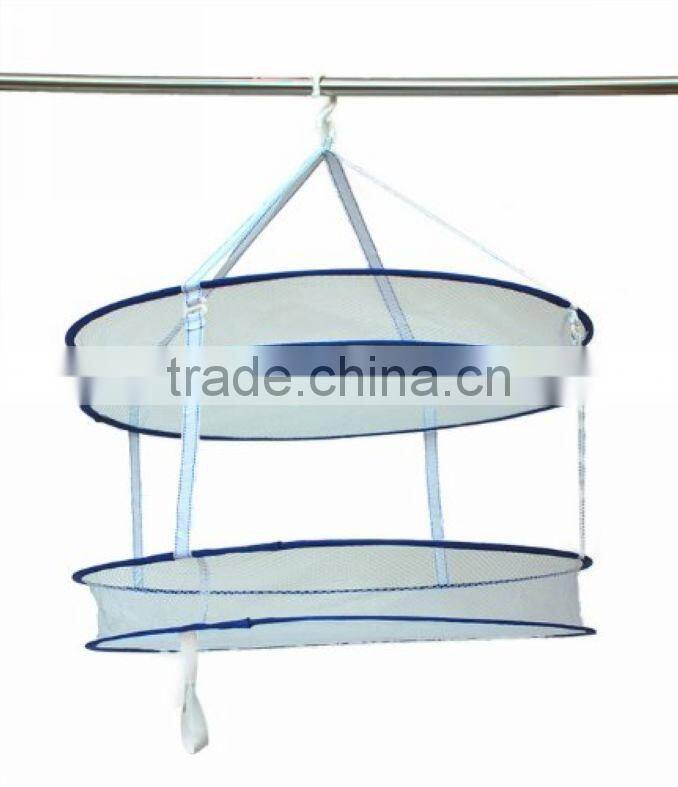 2 Layer Drying Rack Folding Hanging Clothes Laundry Basket Dryer(TM-CPH-024)