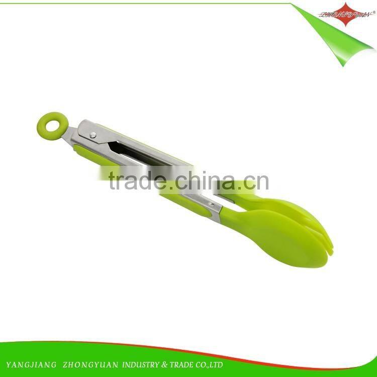 ZY-H3008 9" 100% Food Grade Non-Stick Kitchen Utensils Food Tongs
