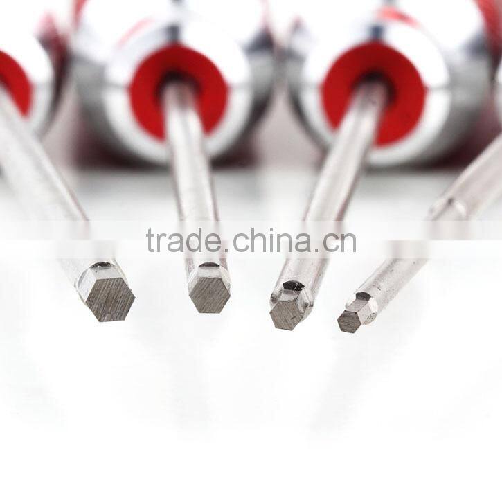 Hex Head Screw 4 Screw Driver Bit Tool Kit Screw Pile Driver For RC Helicopter Plane Red