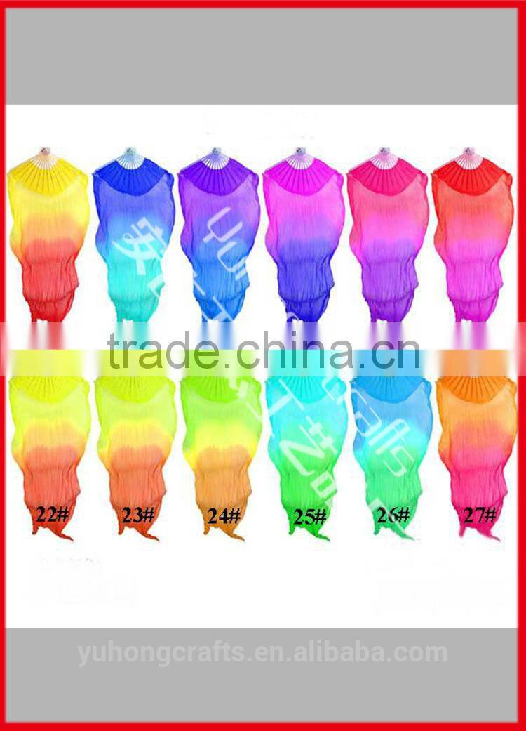 Colorful silk dance fan for promotion