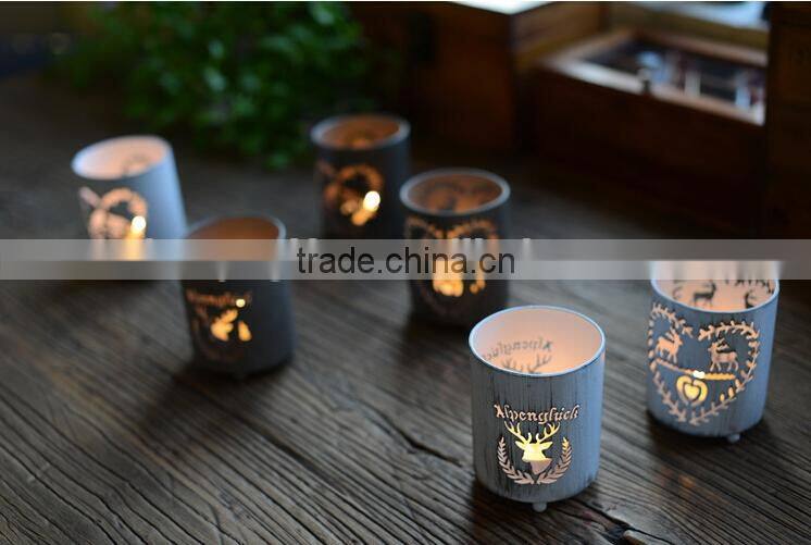 Pattern holder creative gifts iron ornaments wholesale metal crafts Christmas candle holder for gifts