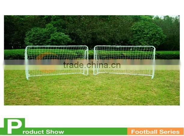 Double METAL SOCCER GOAL SET METAL FRAME FOOTBALL GOALS