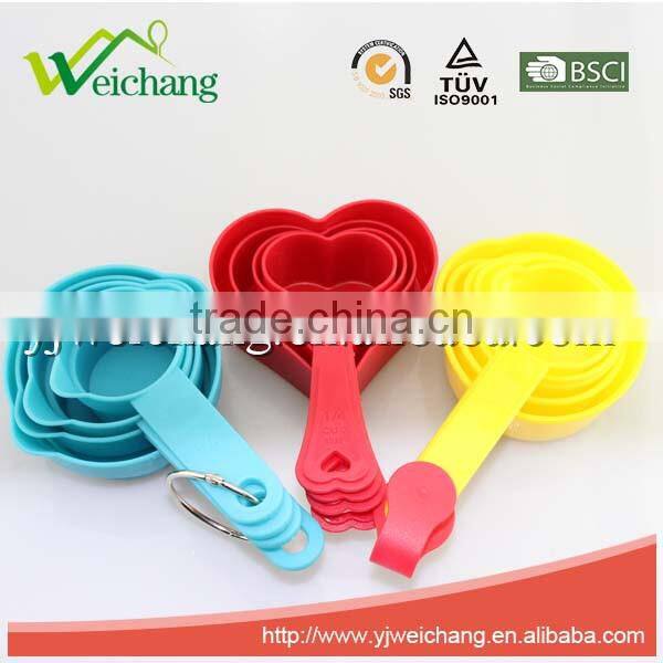 WCTS1065 Plastic & Stainless Steel Handle Measuring Cups ,Set of 4,