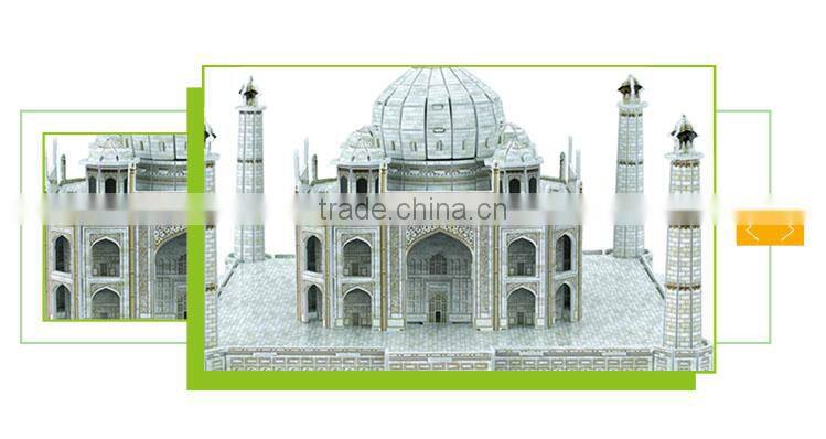 Intelligence toy 3d famous building diy puzzle taj mahal model