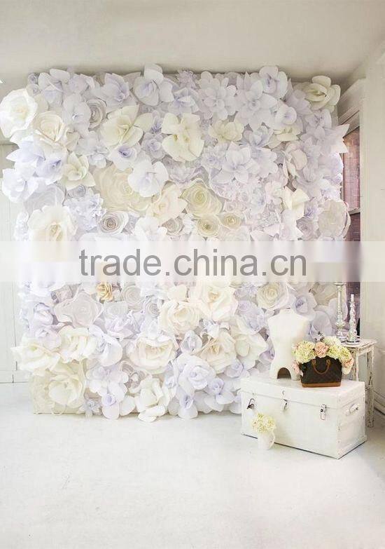 2016 New wedding decoration backdrop pink color artificial flower wall