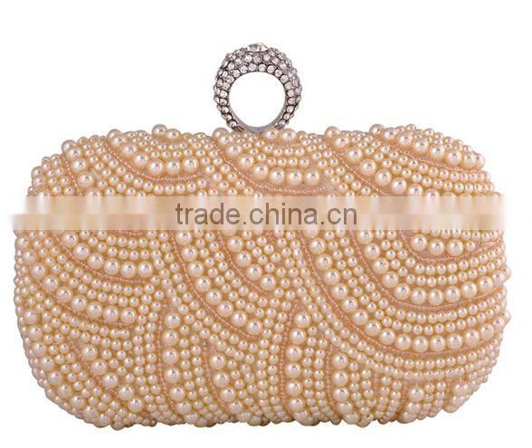 2015 new style fashion ladies pearl evening bags