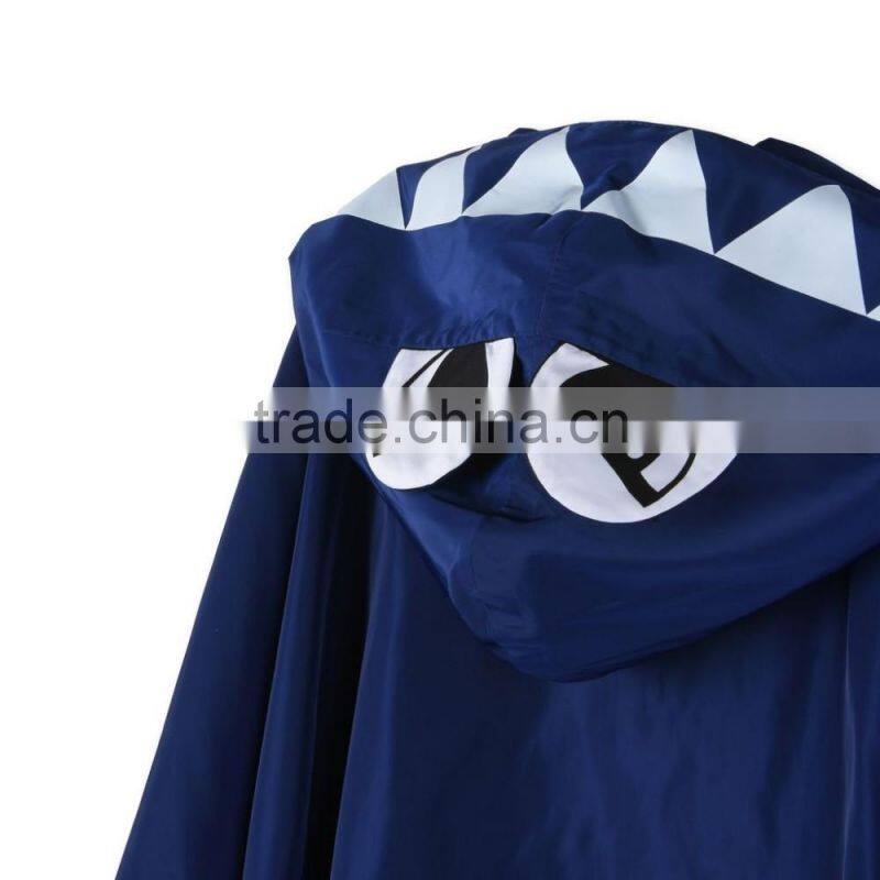 Blue Froggie Raincoat Cape With Monster Printed Hood Kid Wear Child Clothing HSC5940