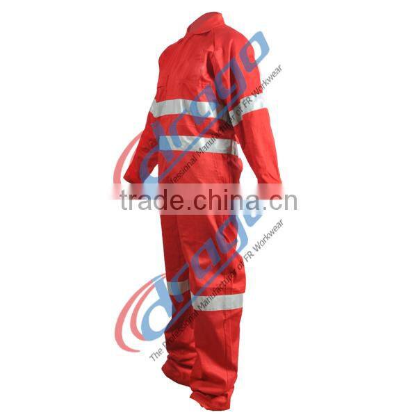 en471 100% Cotton flame prevention coverall for firefighting