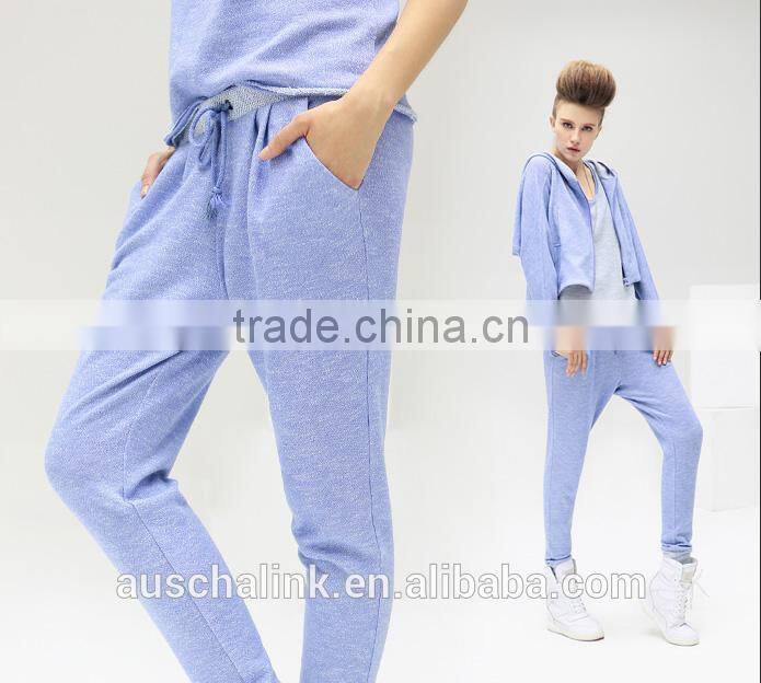 personalized woman knitted slim sweat pants joggers low price