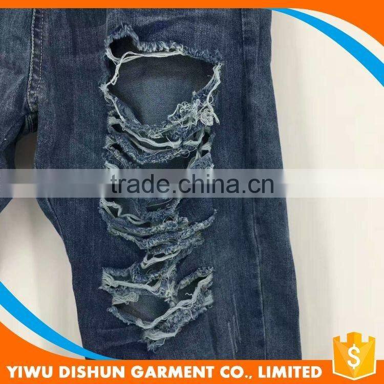 Men hot selling brand biker distressed jeans pants