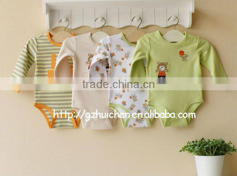 2011 autumn baby clothing 100% cotton embroider long sleeve bodysuit