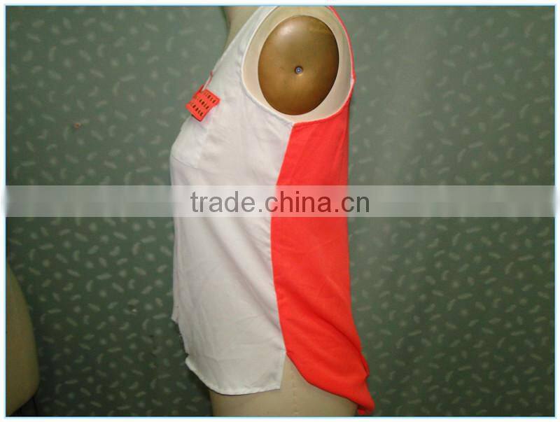 Summer Casual Short Front Long Back Ladies Tops And Blouses 2015