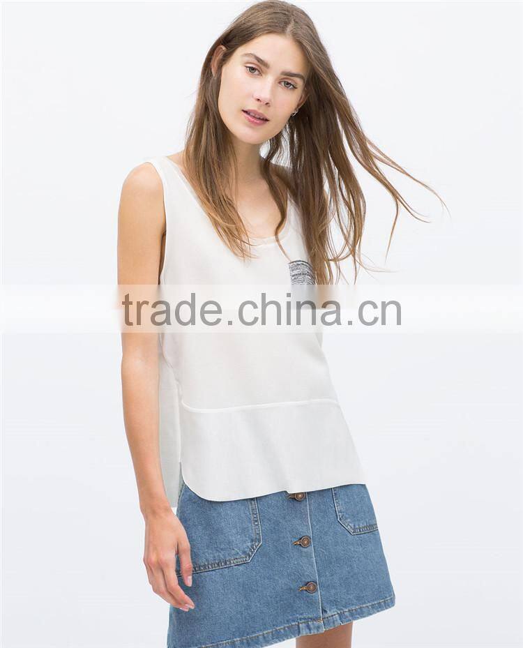 Bulk women tank top with pocket wholesale