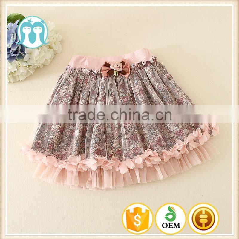 Mini new design children's tulle skirt
