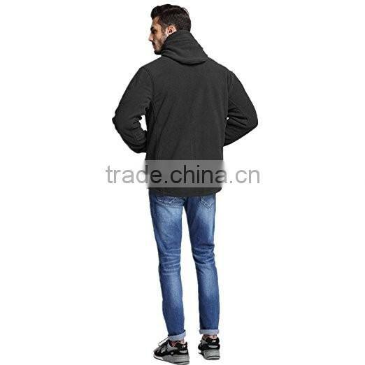 full zipper custom brand logo micro polar fleece hoodie