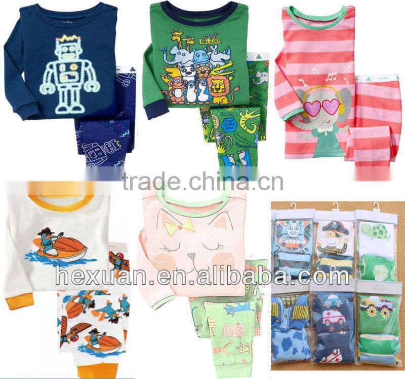 100% cotton baby Pajamas baby tee shirts tight top pant kids t-shirt