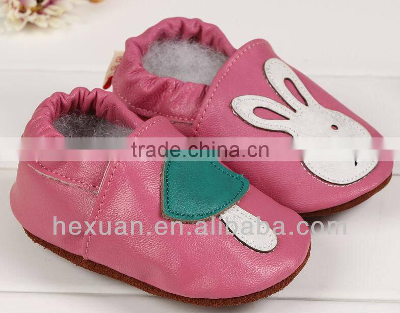 animal pattern pure leather shoes for baby, young kids leather shoes