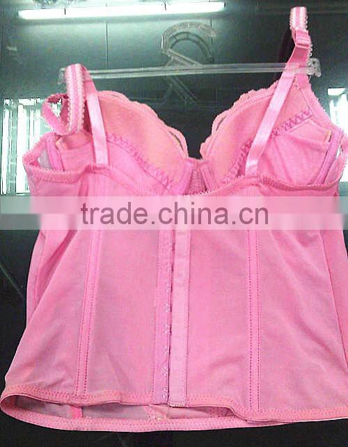 Fashion design ladies body shaper corset underwear with padded cup