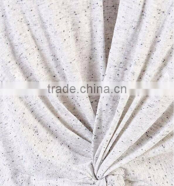 T shirt cheap price wholesale lady t-shirt with knot front