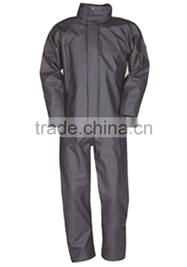 PU mens waterproof workwear suit rain wear coverall with EN343 nomex coverall