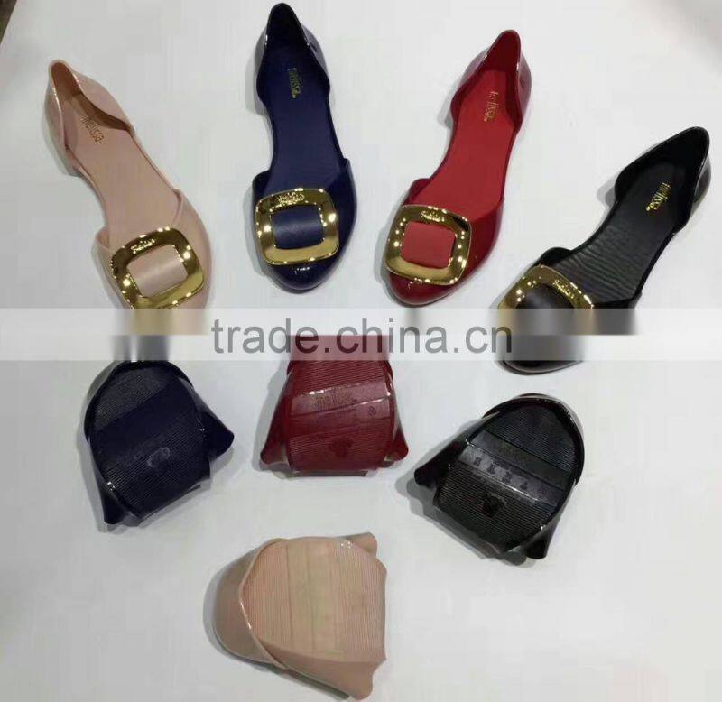 Big square button women melissa, fashion melissa shoes for adult