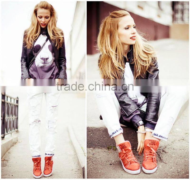 Unisex 3D panda printed fleece streetwear sweatshirt