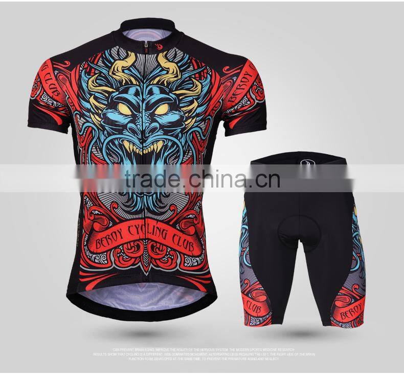 BEROY Fantastic Cycling Jersey, Mens Cycling Short Sleeve Jersey Trek Clothes Suit