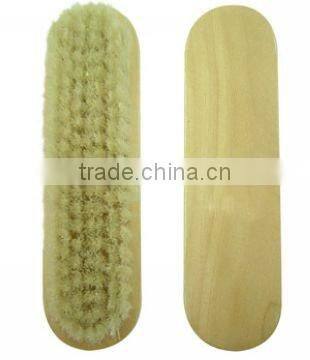 White pig hair shoe brush