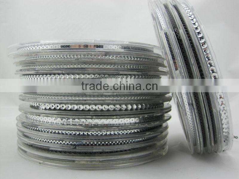 Hot fix Spangle sequins roll back with glue for hot fix sequin motif