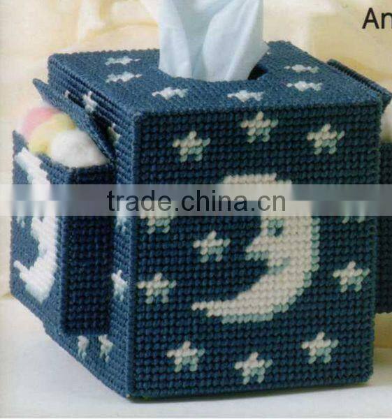 DIY goods,3D Cross stitch Embroidery.beautiful.Tissue Box-007-01