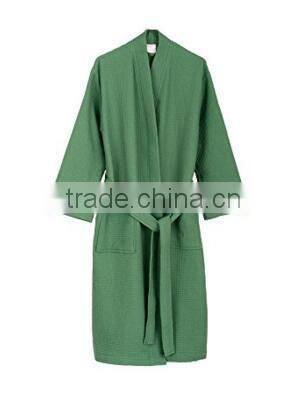 Men's Waffle Easy Washing White Black Blue Green Red Color Bathrobes