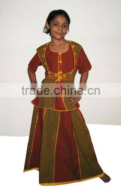 Kids girls cotton Lehenga chaniya choli