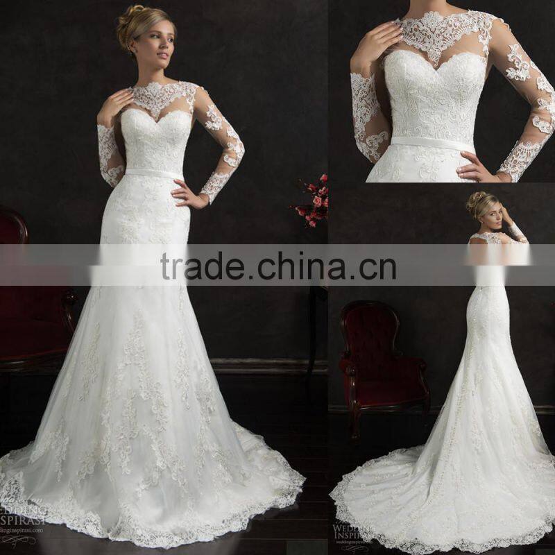 Mermaid Sweetheart Court Train Lace Wedding Dress AS30702
