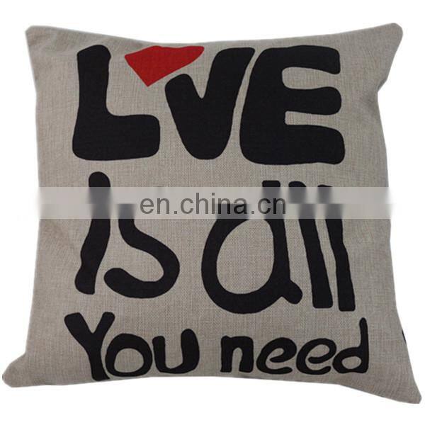 Custom cheap sofa car seat linen cushion cover50x50 fashion decorative pillow cover