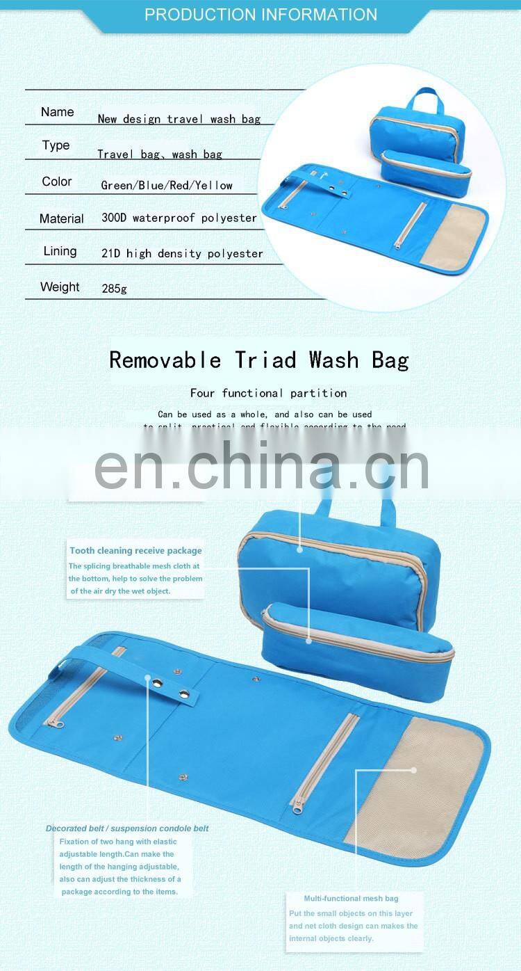 wholesale candy color multi-function removeable cosmetic travel bag