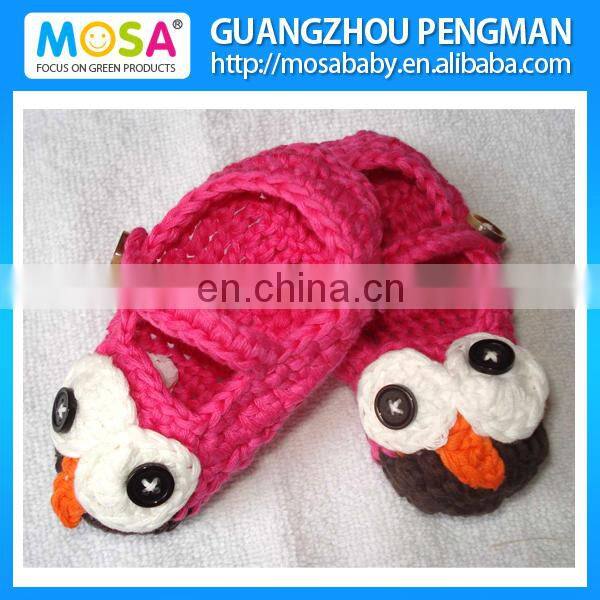 Crochet Baby Girl booties OWL pink Shoes Animal Shoes For Toddler Girl