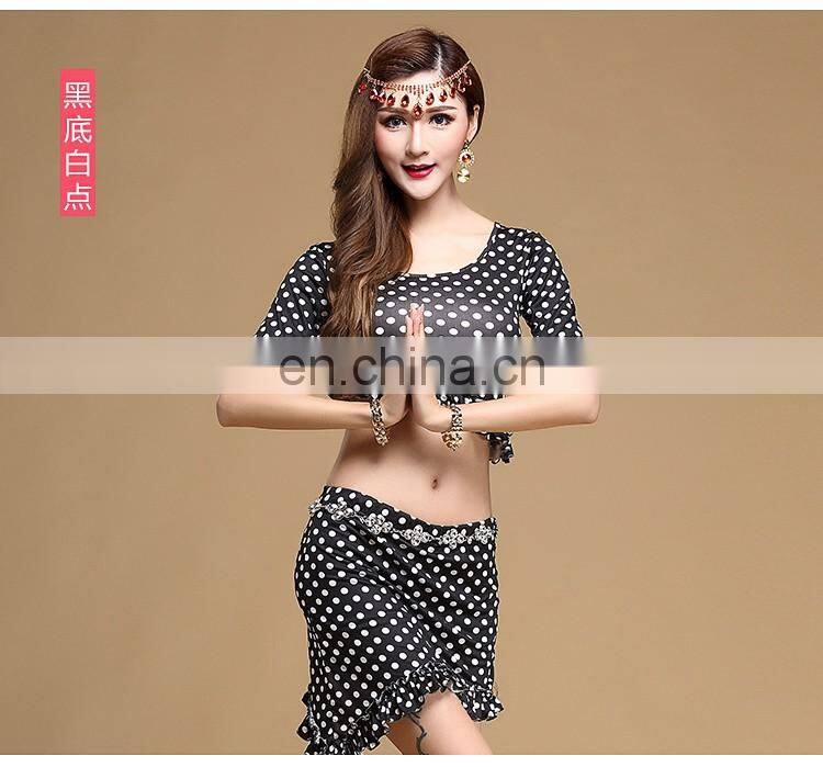 T-5121 Fashion sexy 3pcs milk silk belly dance costumes