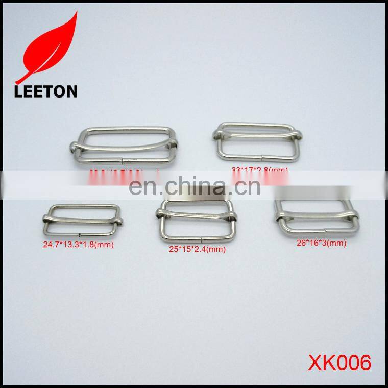 Bag parts cheap metal wire slider belt buckle
