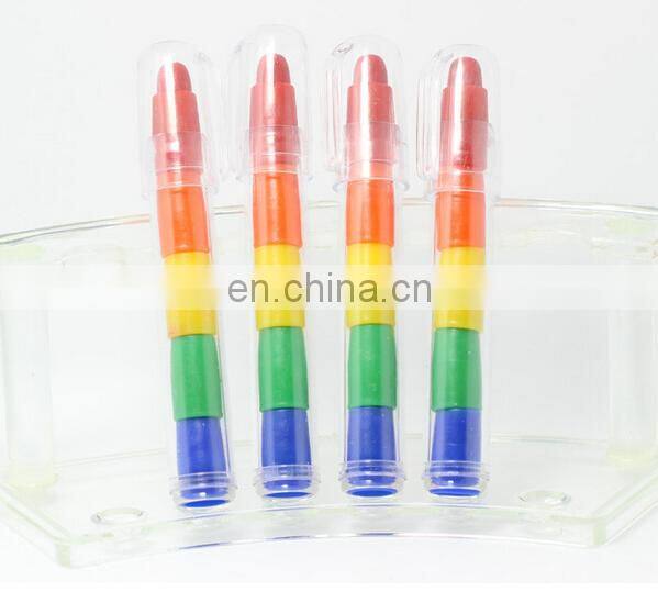multi- crayon crayon pen 5 colors insect push crayon