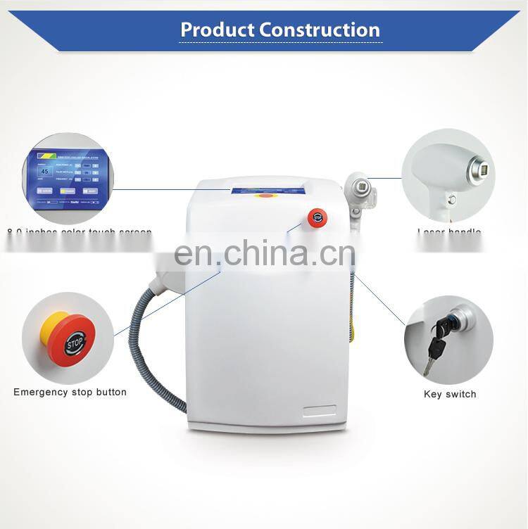 High Speed Sliding laser diode 808nm/808nm diode laser hair removal Pigment Removal Skin Rejuvenation machine with cheap price