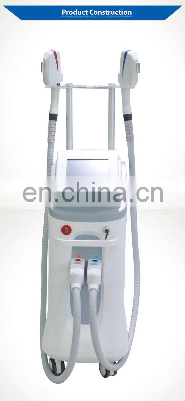 Powerful fast hair removal machine with double DPL handle