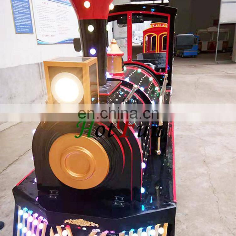 Good quality children electric train trackless train electric amusement kids train for sale