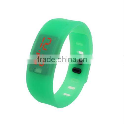 New Colorful Mens Womens Silicone LED Rubber Bracelet Touch Digital Wrist Watch
