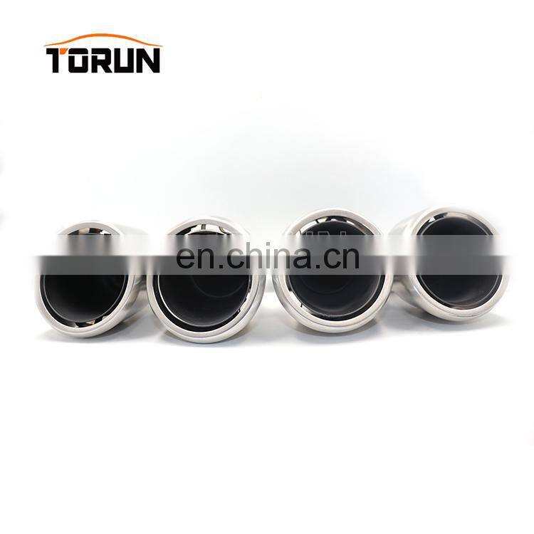 New style Universal performance 2.5" steel exhaust tip 10-14 Cayenne 958 Round Brush