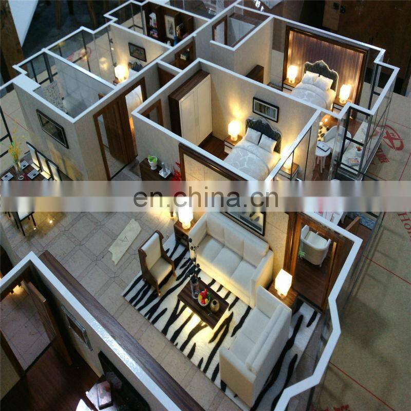 Interior design service for house layout with light and furniture