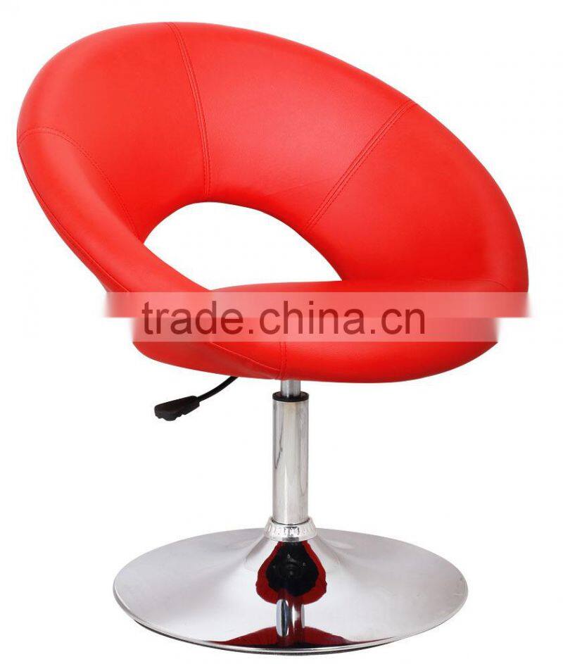 cheap design pu metal high swivel bar lounge chairs
