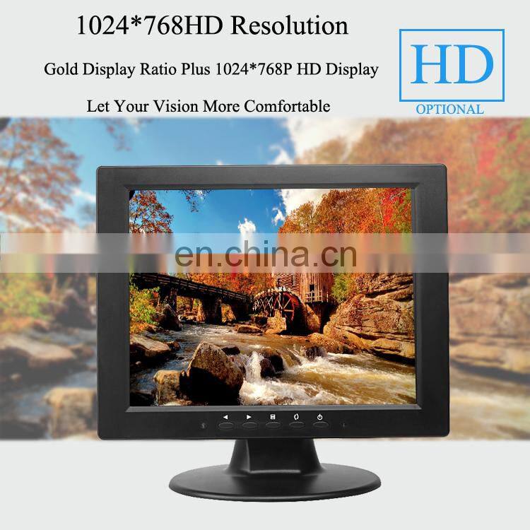 Portable Monitor Pc Led Lcd 12V Cctv with VGA Input for Cars 12 Small Dc Powered 10.4 inch monitor