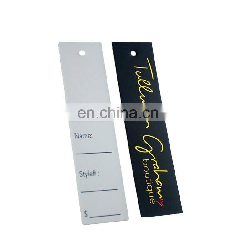 Wholesale custom logo paper swing hang tag for clothing Vintage paper tags